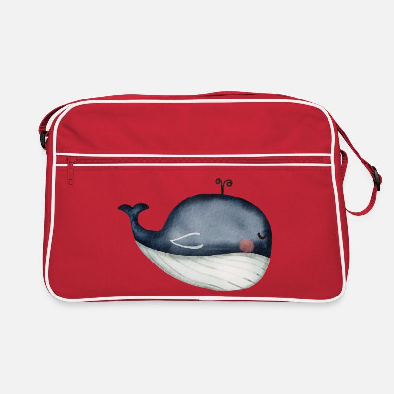whale, ocean Retro Bag