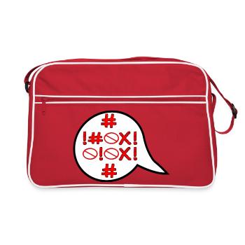 FORBIDDEN - ANGRY ANGER - EMOTIONS - Retro Bag - red/white - Front