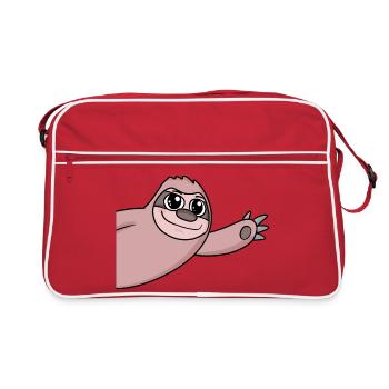 Sloth Greeting Greeting - Retro Bag - red/white - Front