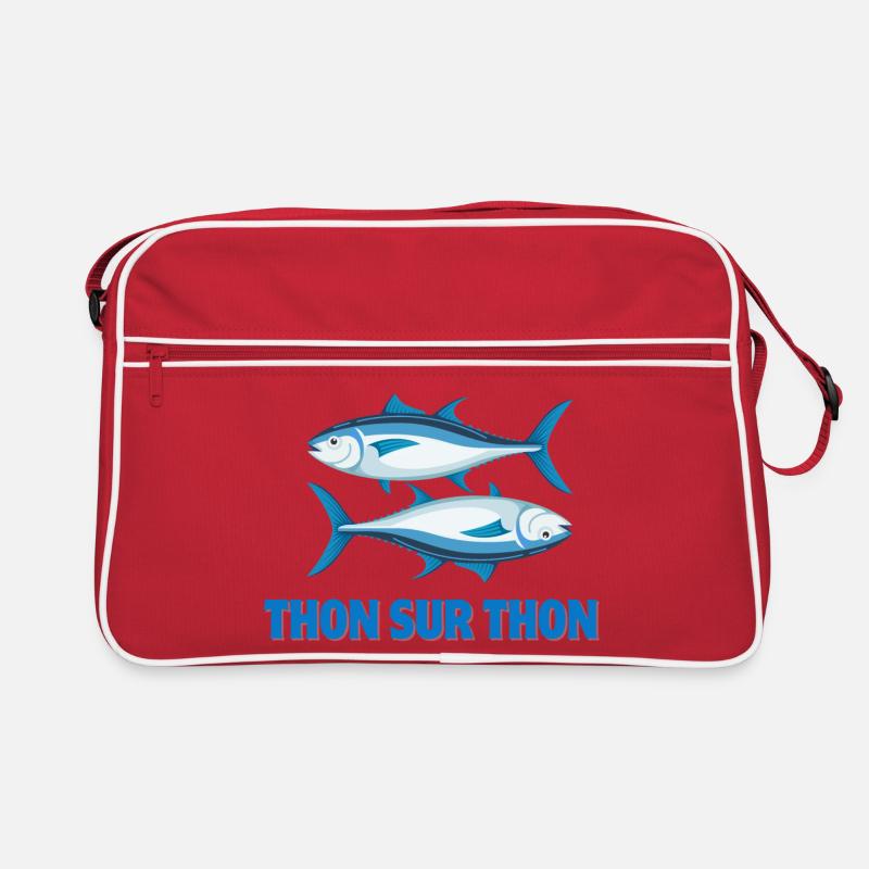 pêche, pêcheur, fan de pêche Sac Retro