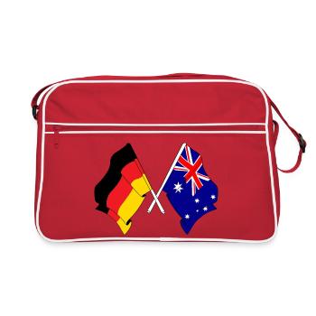 Drapeau de l’Allemagne et drapeau de l’Australie - Sac Retro - rouge/blanc - Devant