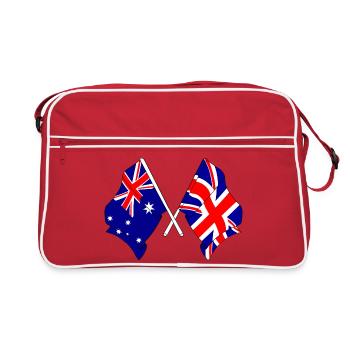 Flag of Australia and flag of England - Retro Bag - red/white - Front