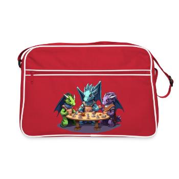T-shirt de Dragon Dice Roleplay Group RPG - Sac Retro - rouge/blanc - Devant