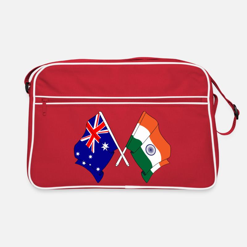 Drapeau de l’Australie et drapeau de l’Inde Sac Retro