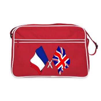 Flag of France and flag of England - Retro Bag - red/white - Front