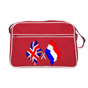 Drapeau de l’Angleterre et drapeau des Pays-Bas - Sac Retro - rouge/blanc - Devant