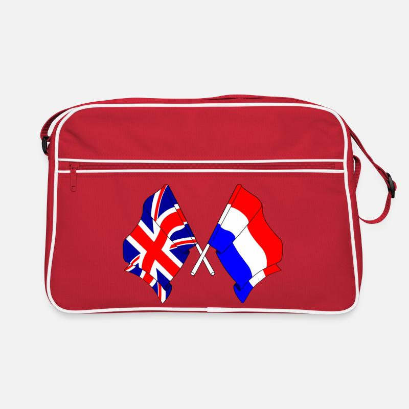 Drapeau de l’Angleterre et drapeau des Pays-Bas Sac Retro