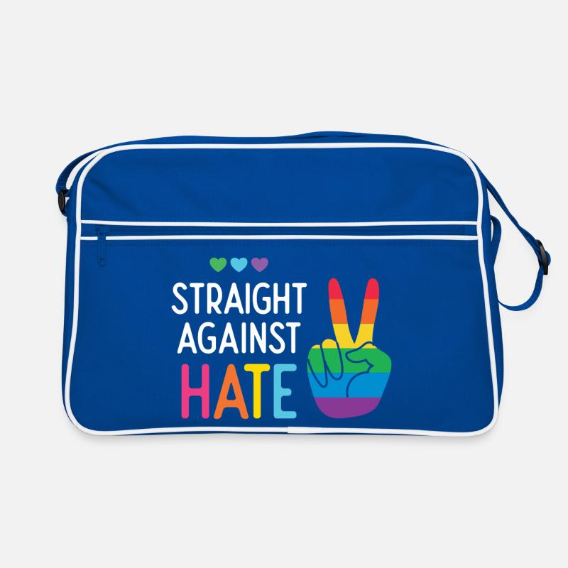 LGBT Pride Month - Straight Against Hate Retro Bag