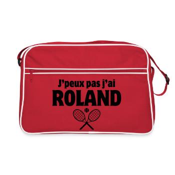 tennis, fan de tennis, match de tennis - Sac Retro - rouge/blanc - Devant