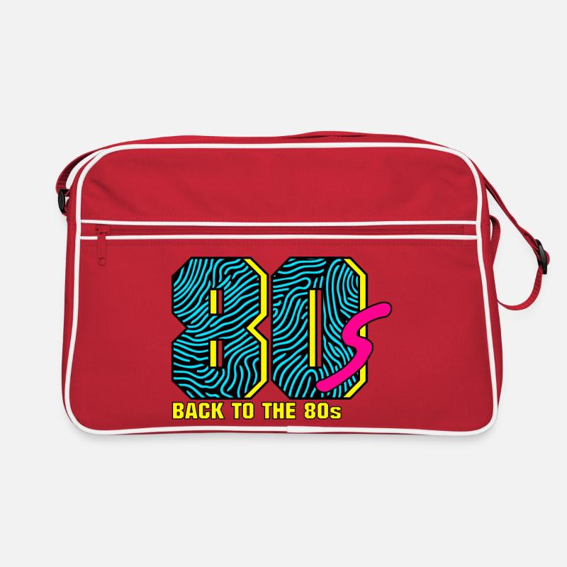 Back to the 80s - Retro Tasche - Rot/Weiß