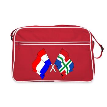 Flag Netherlands, Groningen - Retro Bag - red/white - Front