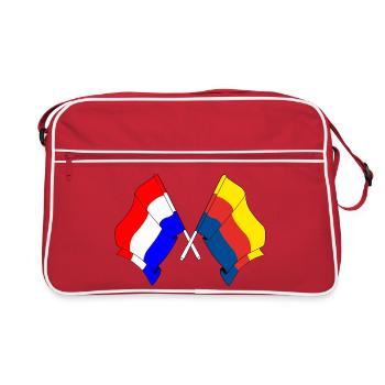 Drapeau Pays-Bas, drapeau Hollande du Nord croisé - Sac Retro - rouge/blanc - Devant