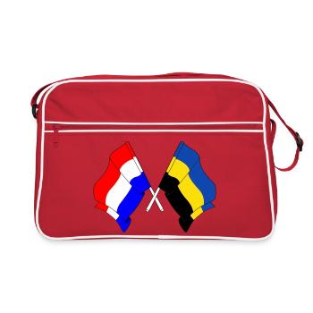 Flag Netherlands, Gelderland crossed - Retro Bag - red/white - Front