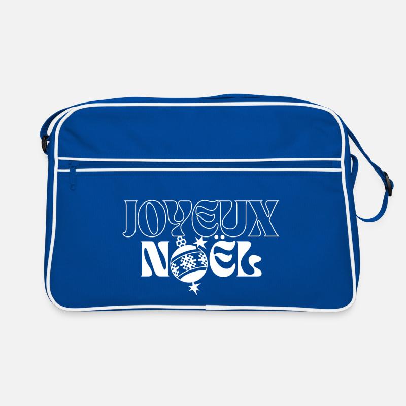 Festive Christmas Ornament Typography Retro Bag