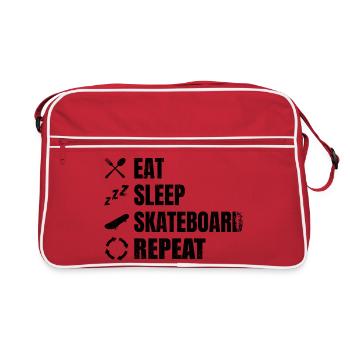 Routine quotidienne du skateur - Sac Retro - rouge/blanc - Devant