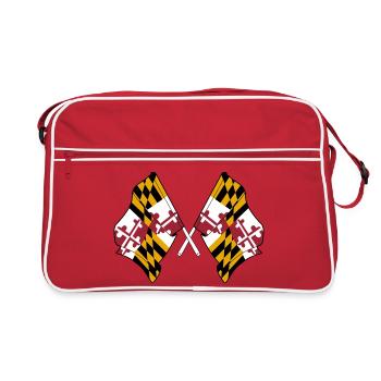 Deux drapeaux ont traversé le Maryland - Sac Retro - rouge/blanc - Devant