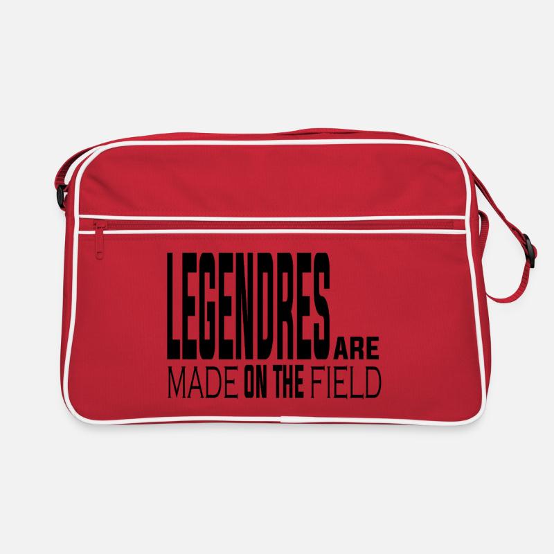 Legendres entstehen auf dem Spielfeld - Retro Tasche - Rot/Weiß