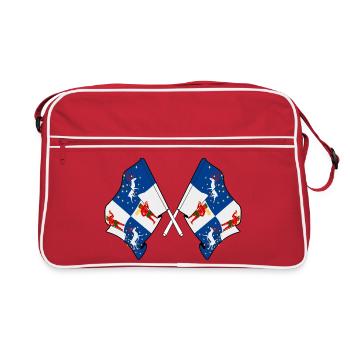 Drapeaux du Norrbotten croisés - Sac Retro - rouge/blanc - Devant