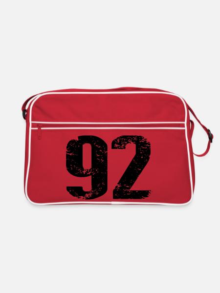 92 Number Jersey - Retro Bag - red/white - Front