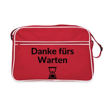 Thanks for waiting hourglass delay - Retro Bag - red/white - Front