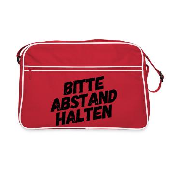 Please keep your distance Corona Crisis Note - Retro Bag - red/white - Front