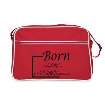 Born to shine - Retro Bag - red/white - Front