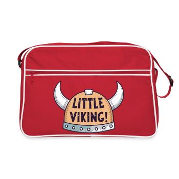 Petit Viking au Casque à Cornes - Sac Retro - rouge/blanc - Devant