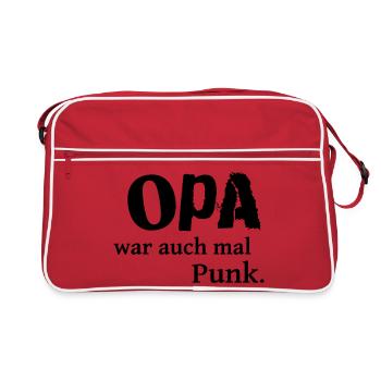 Grandpa was also a punk once - Retro Bag - red/white - Front