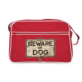 Böser Hund - Retro Tasche - Rot/Weiß - Vorne