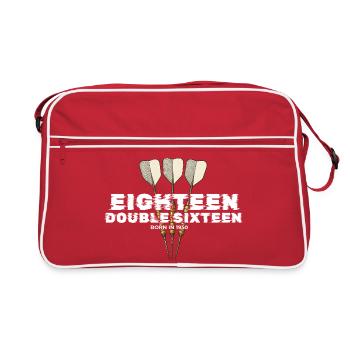 Vintage 1950's Darts Checkout - Retro Bag - red/white - Front