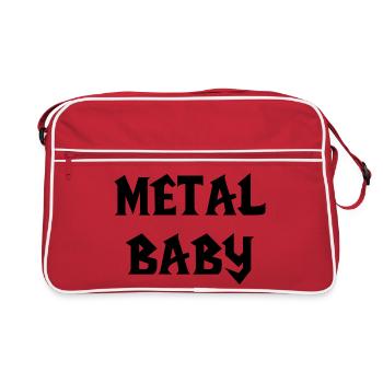 bébé metal metal baby musique metal bébé Rock - Sac Retro - rouge/blanc - Devant