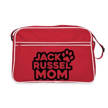 Jack Russel Mom - Variable design color - Retro Bag - red/white - Front