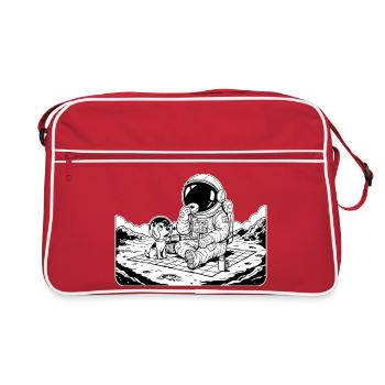 Astronaute Pique-nique Donut Chien - Sac Retro - rouge/blanc - Devant