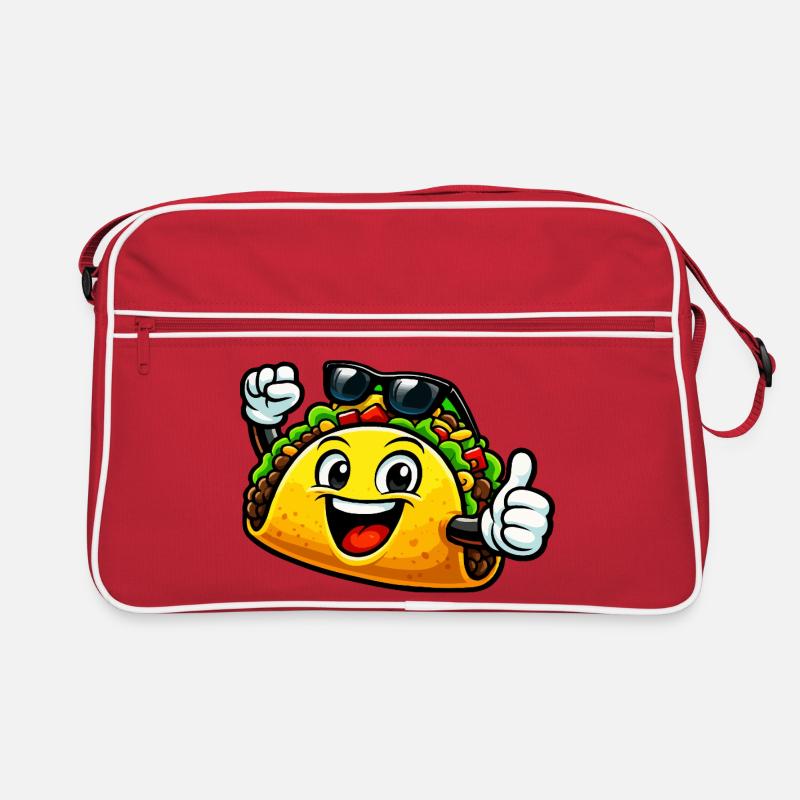 Taco joyeux avec lunettes de soleil Sac Retro