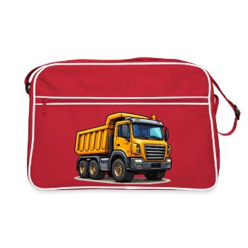 Camion-benne de véhicule de chantier - Sac Retro - rouge/blanc - Devant