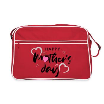 Bonne chemise de la fête des mères - Sac Retro - rouge/blanc - Devant