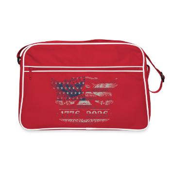 America 250 ans 1776–2026 Vintage patriotique Eagl - Sac Retro - rouge/blanc - Devant