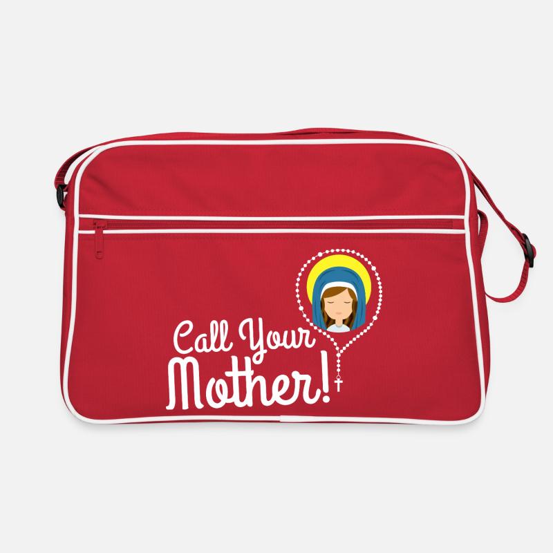 Nenne deine Mutter Illustration Tee Retro Tasche