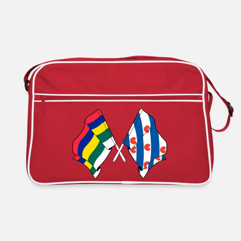 Drapeaux croisés de Terschelling et Frise Sac Retro