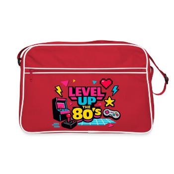 Level Up The 80s Retro Arcade - Retro Bag - red/white - Front