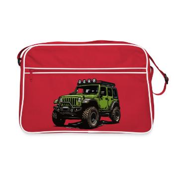 Green Jeep Off-Road Adventure - Retro Bag - red/white - Front