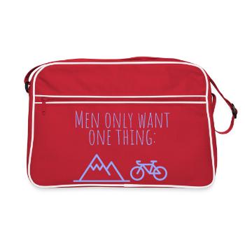 Une seule chose : la montagne et le vélo - Sac Retro - rouge/blanc - Devant