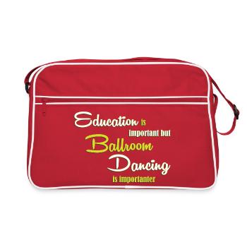 Walzer Paartanz - Retro Tasche - Rot/Weiß - Vorne