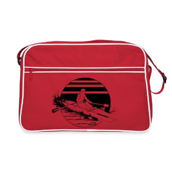 Rower Drawing - Retro Bag - red/white - Front
