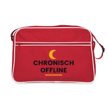 Chronisch Offline - Retro Tasche - Rot/Weiß - Vorne