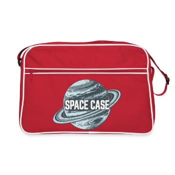 Space Case Planetenkreis Retro-Logo - Retro Tasche - Rot/Weiß - Vorne
