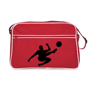 Football overhead kick - Retro Bag - red/white - Front