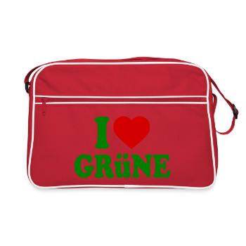 J’adore le vert - Sac Retro - rouge/blanc - Devant