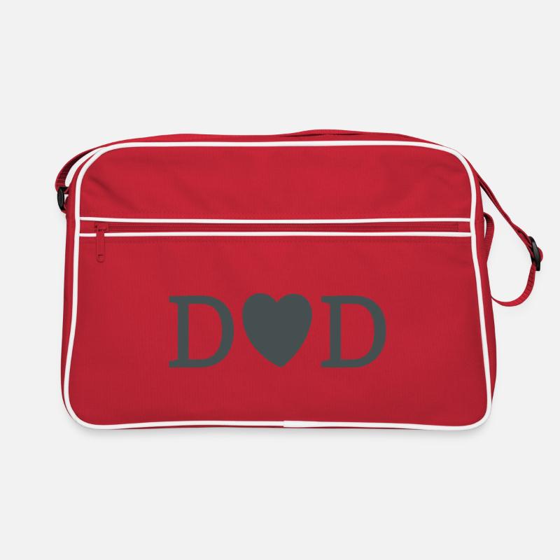 DAD Herz D Monogramm Retro Tasche
