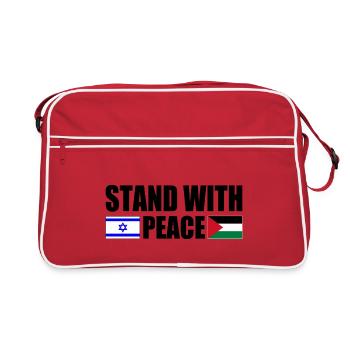Stand with peace israel free palestine - Retro Bag - red/white - Front